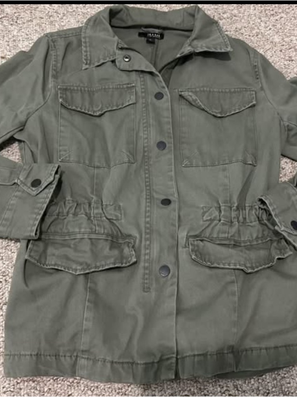 a.n.a Olive Green Utility Jacket with Front Pockets